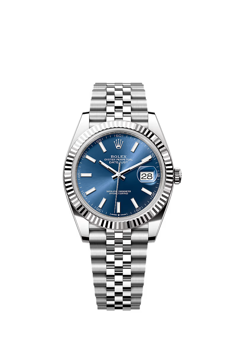 Datejust 41 Oyster, 41 mm | Bright Blue, Jubilee