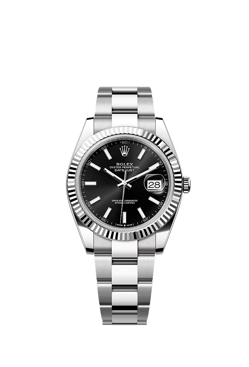 Datejust 41 Oyster, 41 mm | Bright Black, Oyster