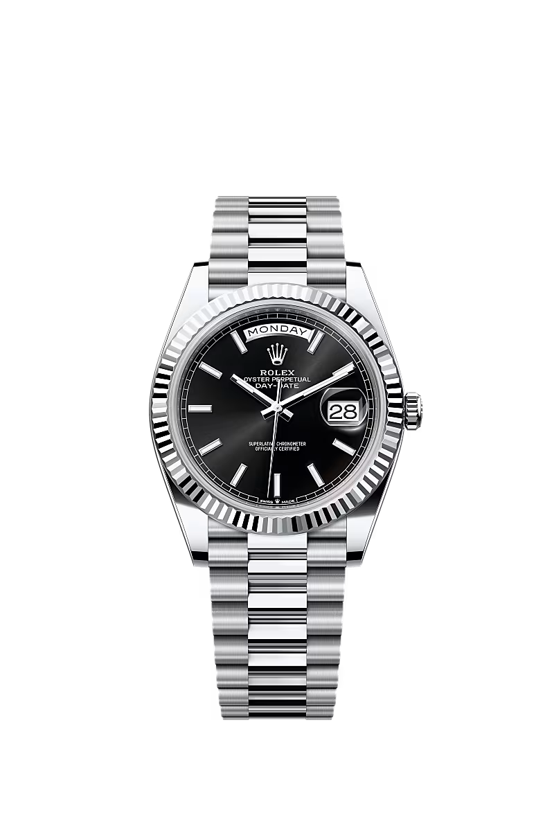 Day-Date 40 | Platinum, Bright Black