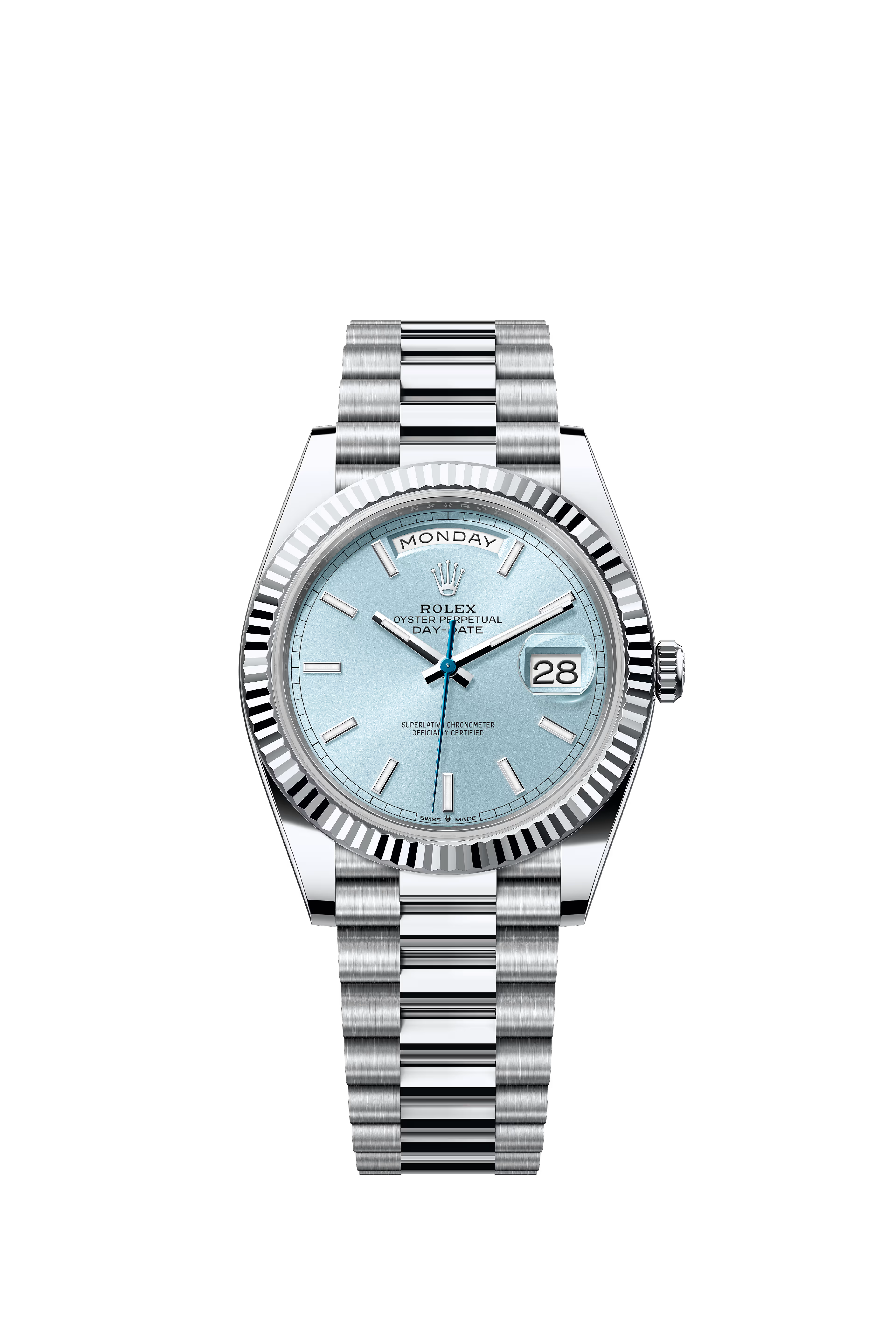 Day-Date 40 | Platinum, Ice Blue