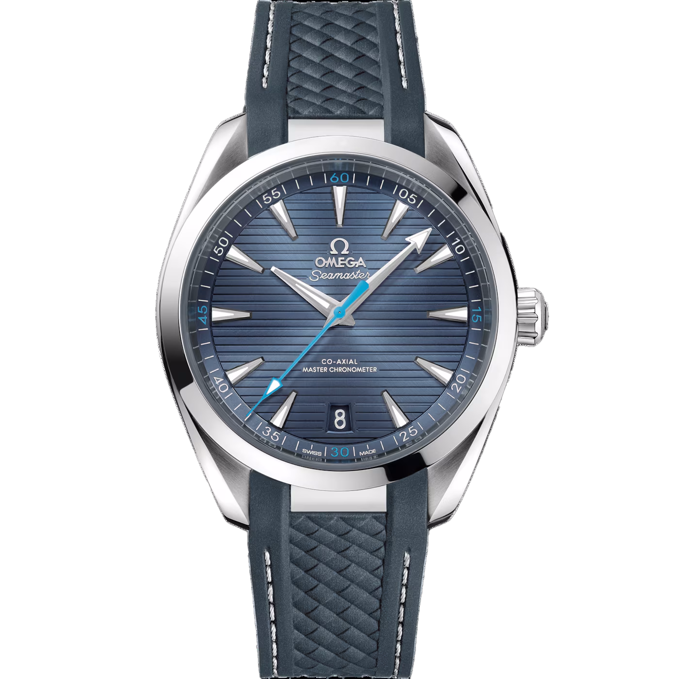Seamaster Aqua Terra 150M 41 mm, steel on rubber strap