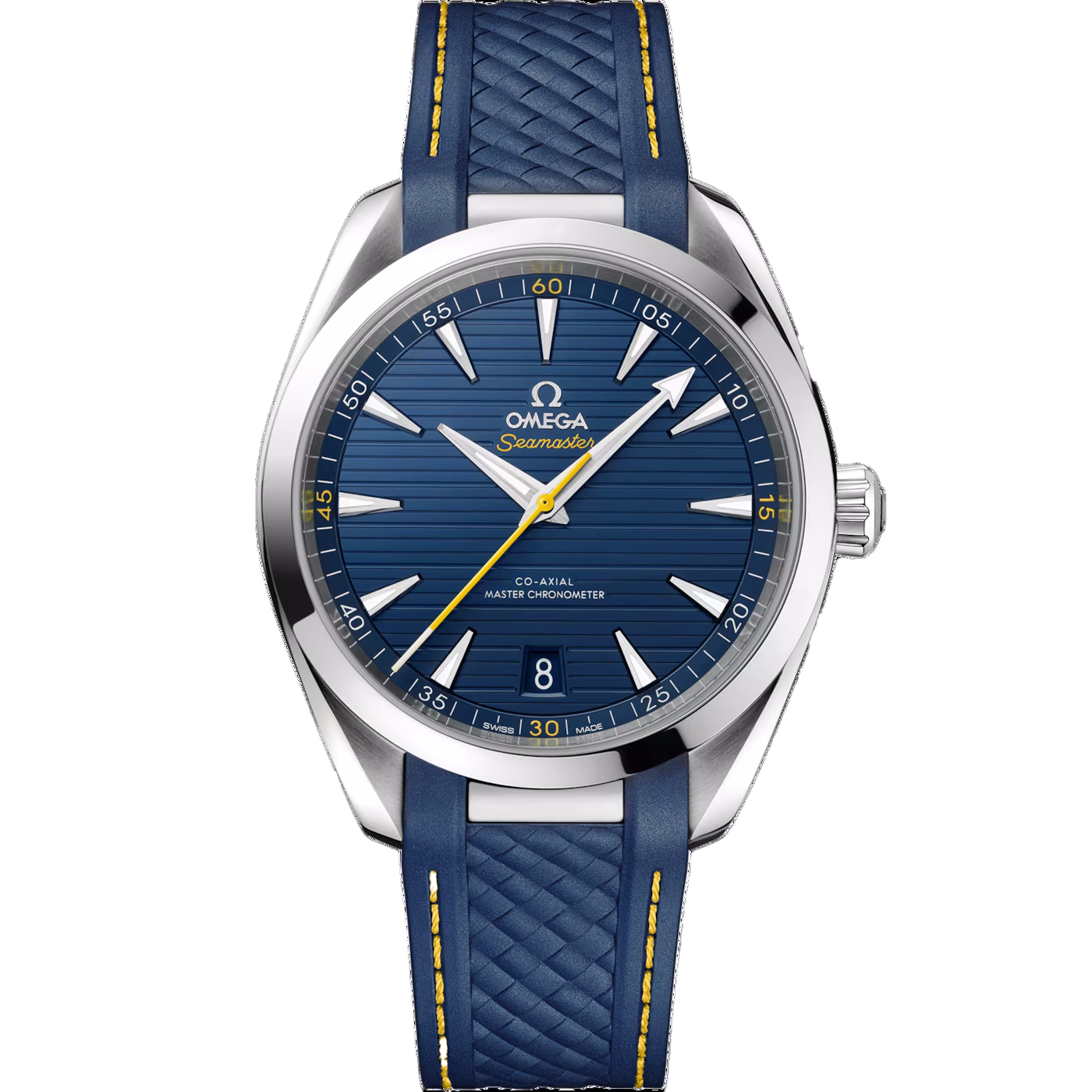 Seamaster Aqua Terra 150M 41 mm, steel on rubber strap