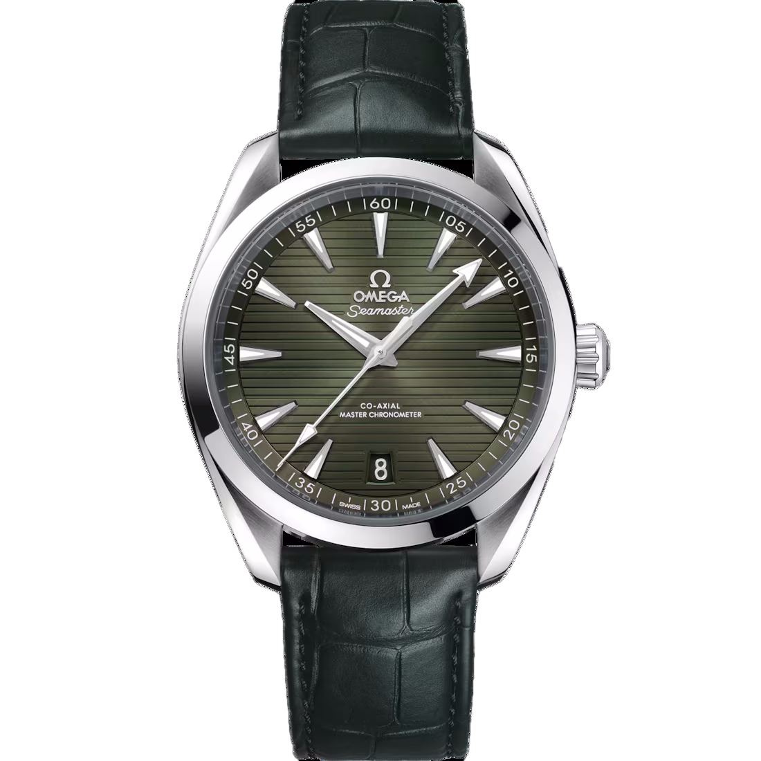 Seamaster Aqua Terra 150M 41 mm, steel on leather strap