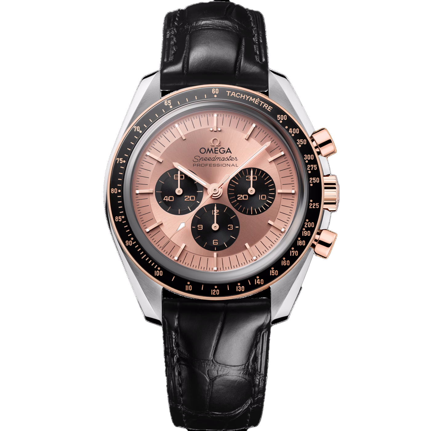 Speedmaster Moonwatch Professional 42 mm, steel ‑ Sedna™ gold on alligator