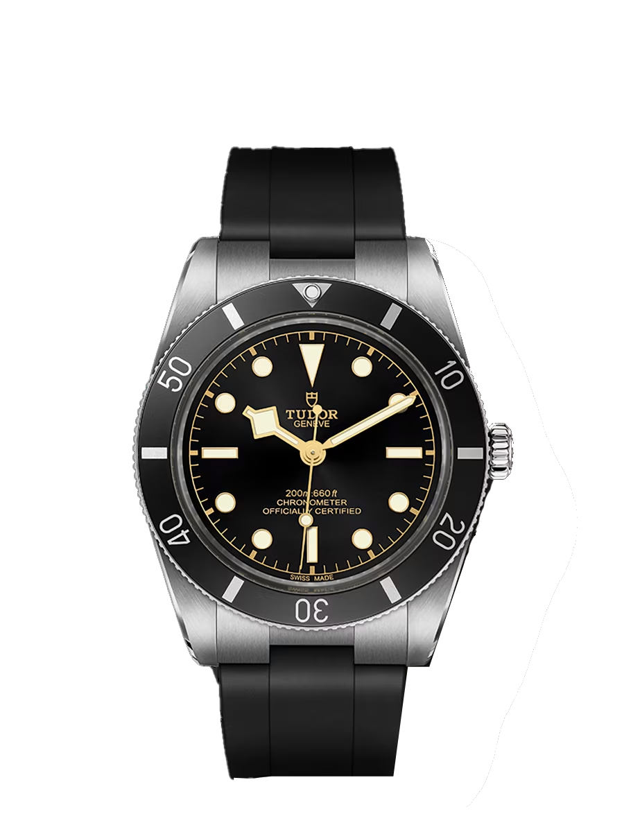 Black Bay 54 Steel Case, Rubber Strap