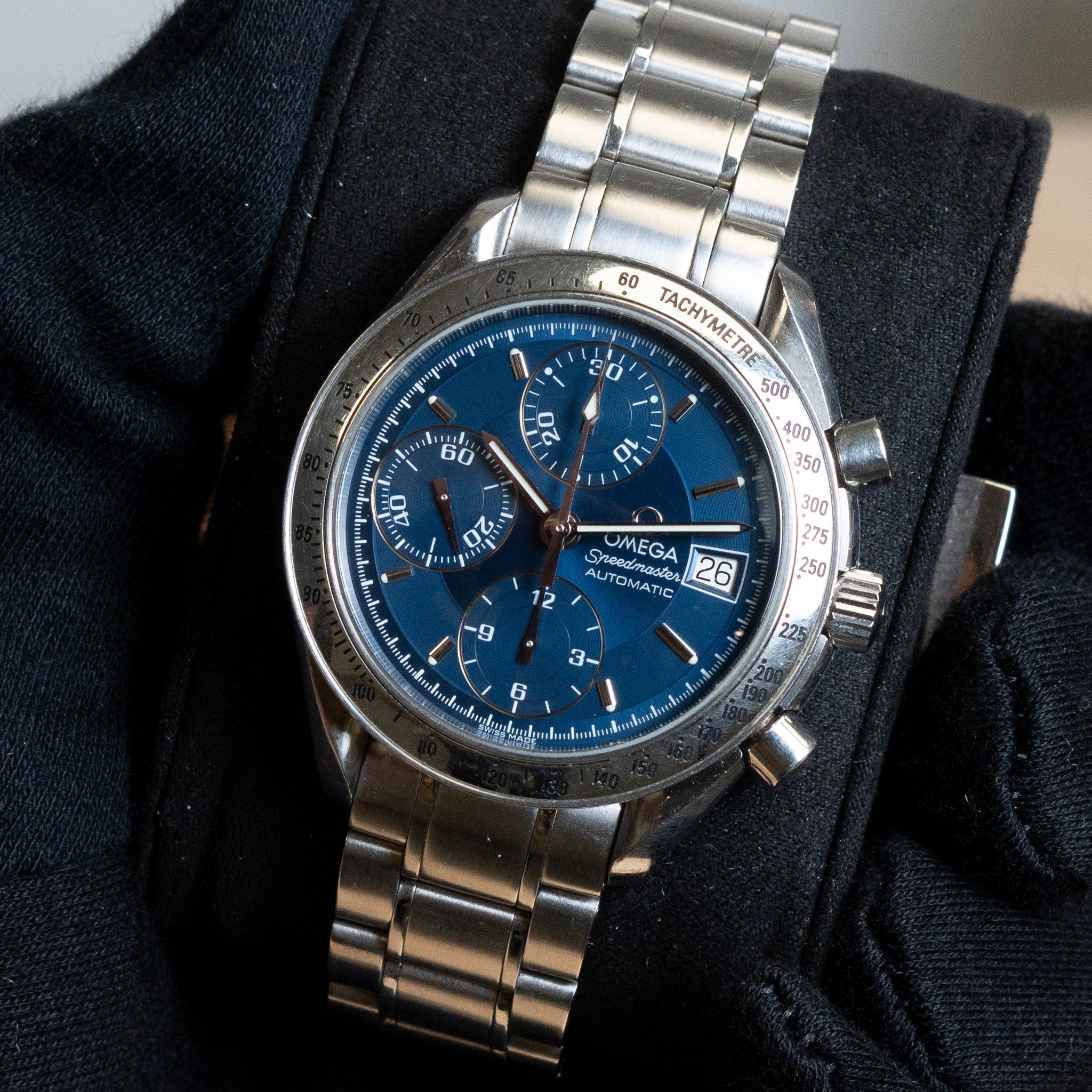 Omega Speedmaster Date Blue Dial Chronograph