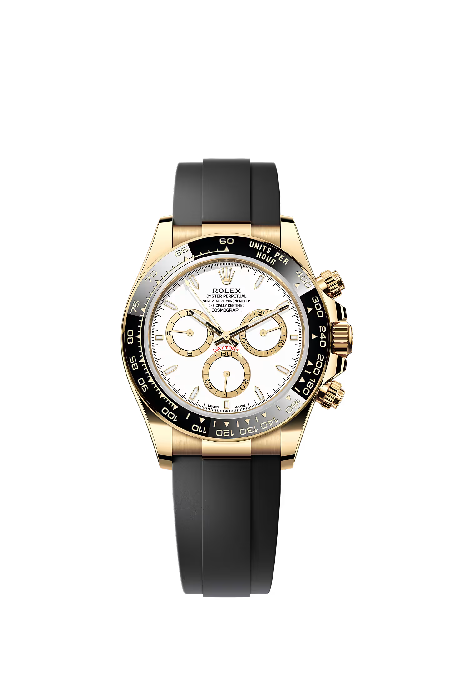 Cosmograph Daytona: White, Golden Counter Rings