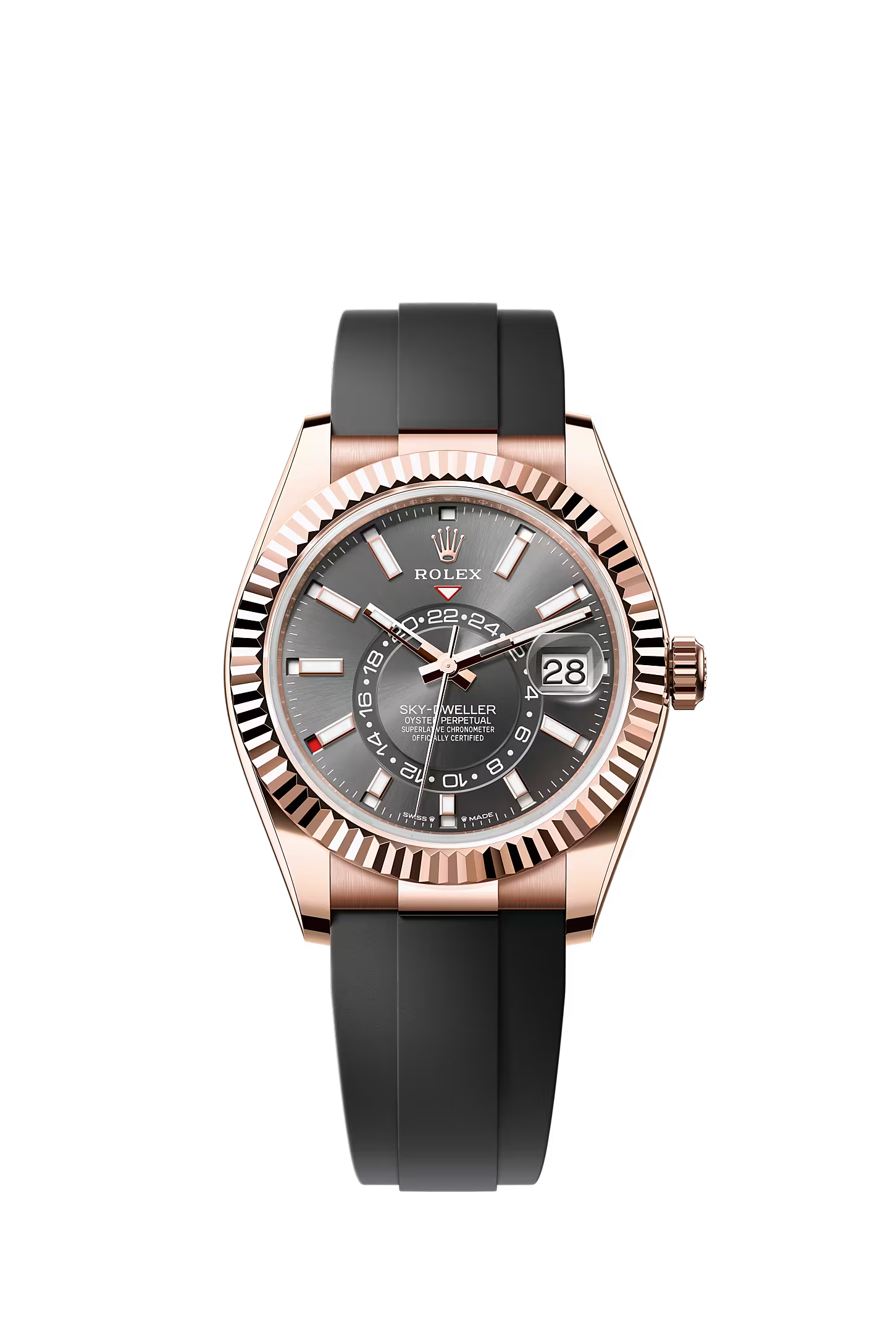 Skydweller: Everose Gold Oysterflex Slate